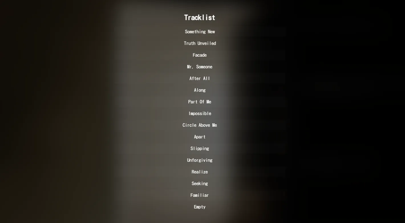 Album tracklist UI