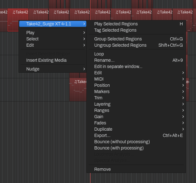 Current Ardour MIDI/Audio Clip Editing